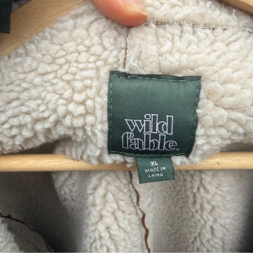 Brown and Cream Teddy Sheepskin Shearling Jacket w/ Pockets 🌿 - Picture 8 of 9